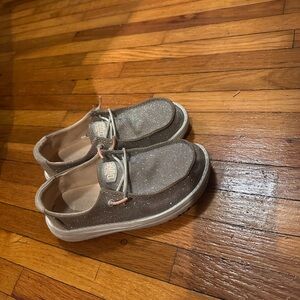 Hey Dude Kids' Glitter Sneakers - Brown